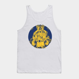 Navy Gold Circle of Ornament Tank Top